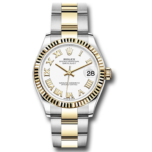 Rolex Datejust 31 - yellow gold - fluted bezel - oyster