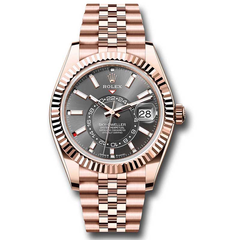 Men's Chocolate Sunray Dial, second time-zone displayed via off