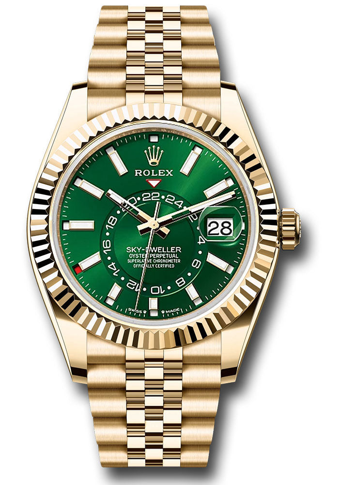 Rolex Sky-Dweller Yellow Gold Green Jubilee