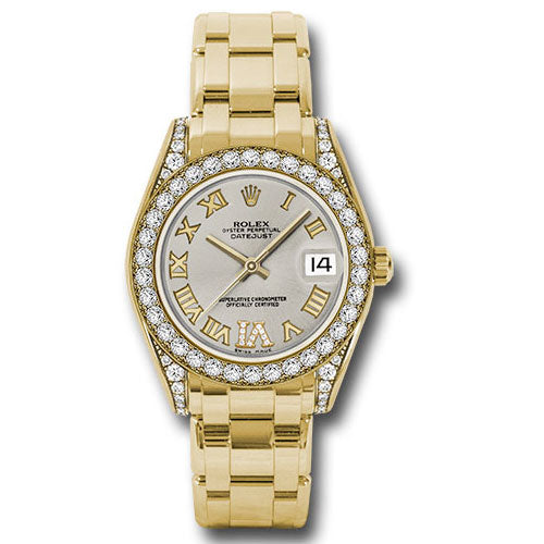 Rolex Datejust Pearlmaster 34 - Yellow Gold - 34 Diamond Bezel - Diamond Lugs