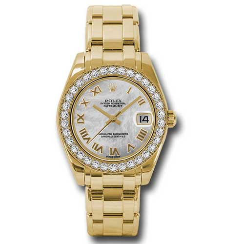 Rolex Datejust Lady Pearlmaster 34 - Yellow Gold - Diamond Bezel