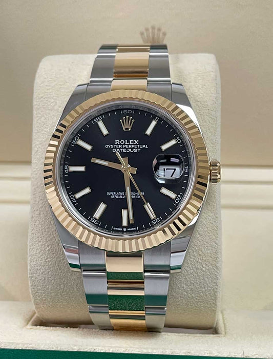 Rolex Datejust 41 Steel and Yellow Gold - Fluted Bezel - Oyster