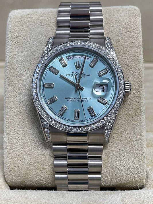 Rolex Day-Date President White Gold - Diamond Bezel - President