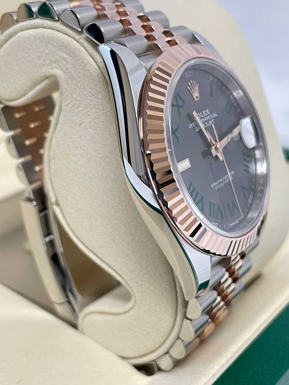 Rolex Datejust 41mm Steel & Rose Gold Wimbledon