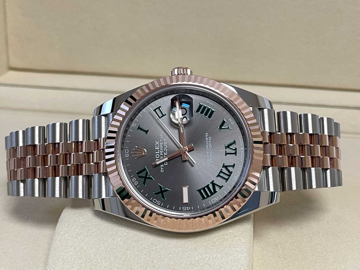 Rolex Datejust 41mm Steel & Rose Gold Wimbledon