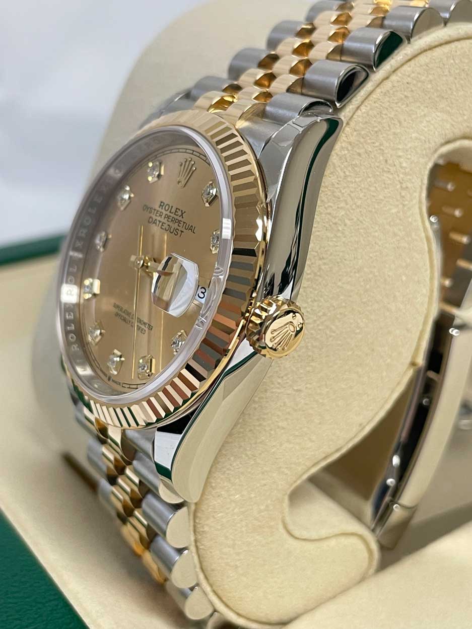 Rolex Datejust 36mm - Steel and Gold Yellow Gold - Fluted Bezel - Jubilee