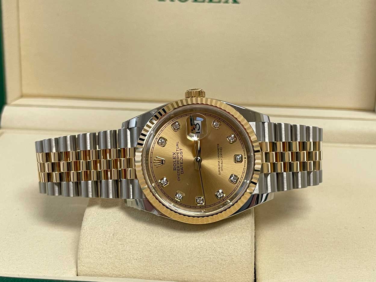 Rolex Datejust 36mm - Steel and Gold Yellow Gold - Fluted Bezel - Jubilee