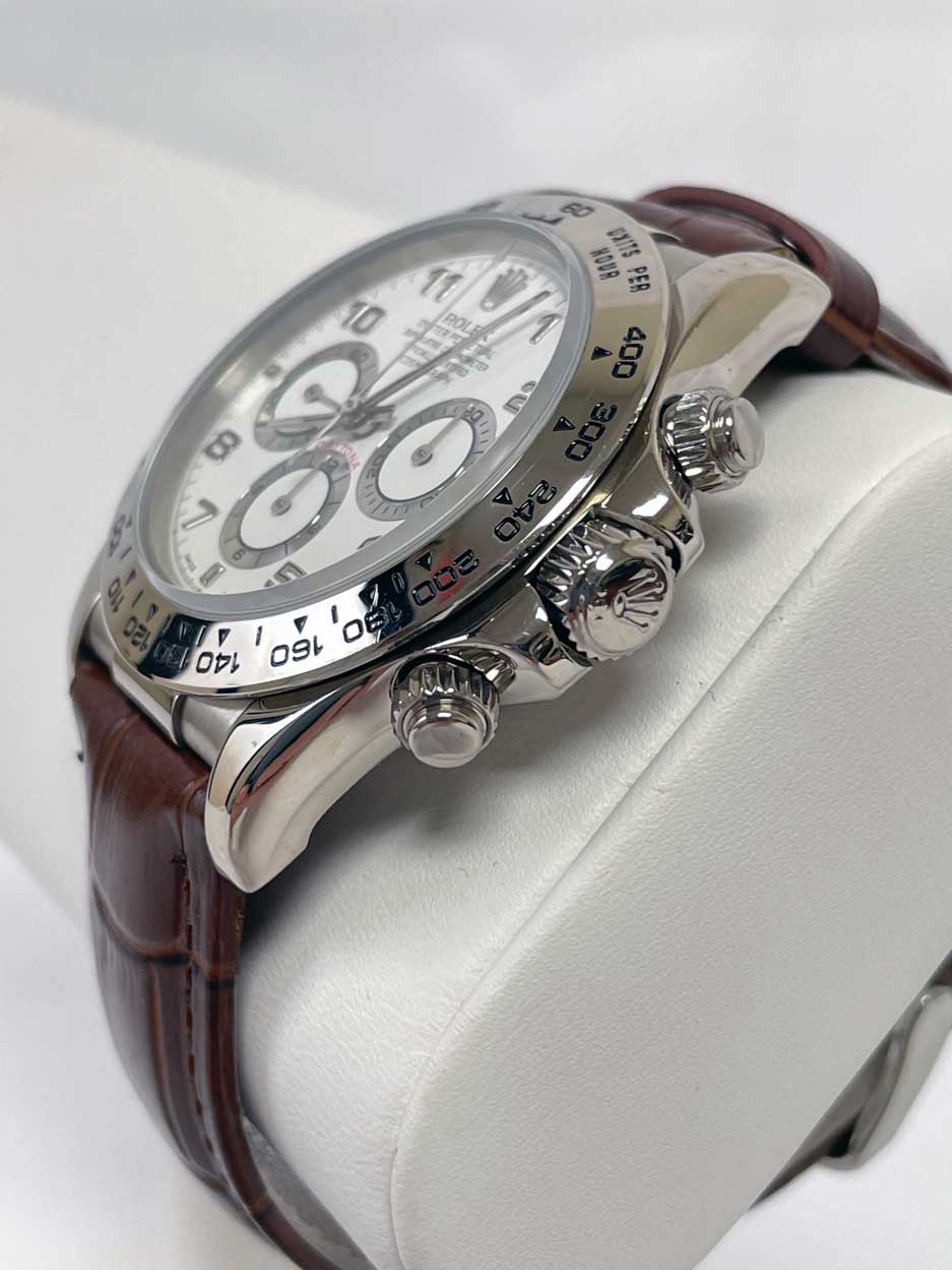 Rolex Daytona Steel 16519 White Gold Zenith