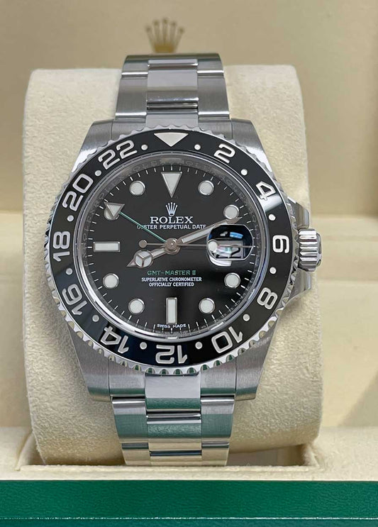 Rolex GMT-Master II Steel Green Arrow Blue Lume