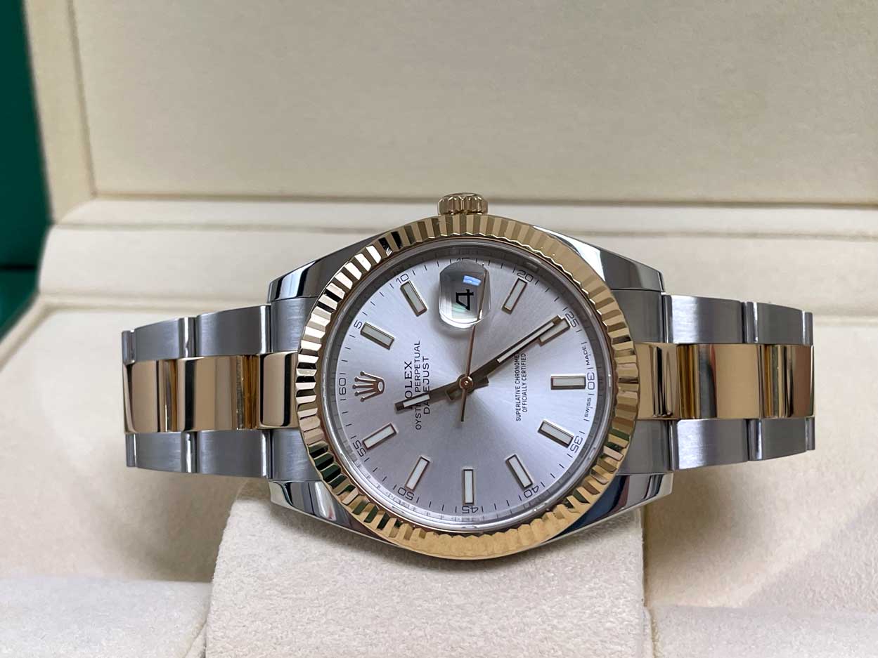 Rolex Datejust 41 Steel and Yellow Gold - Fluted Bezel - Oyster