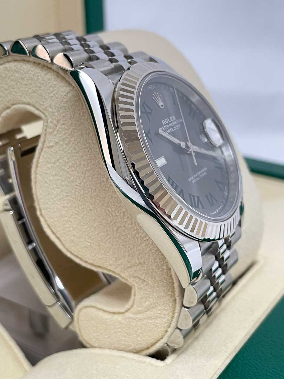 Rolex Datejust 41mm Steel and White Gold - Fluted Bezel - Jubilee Wimbledon