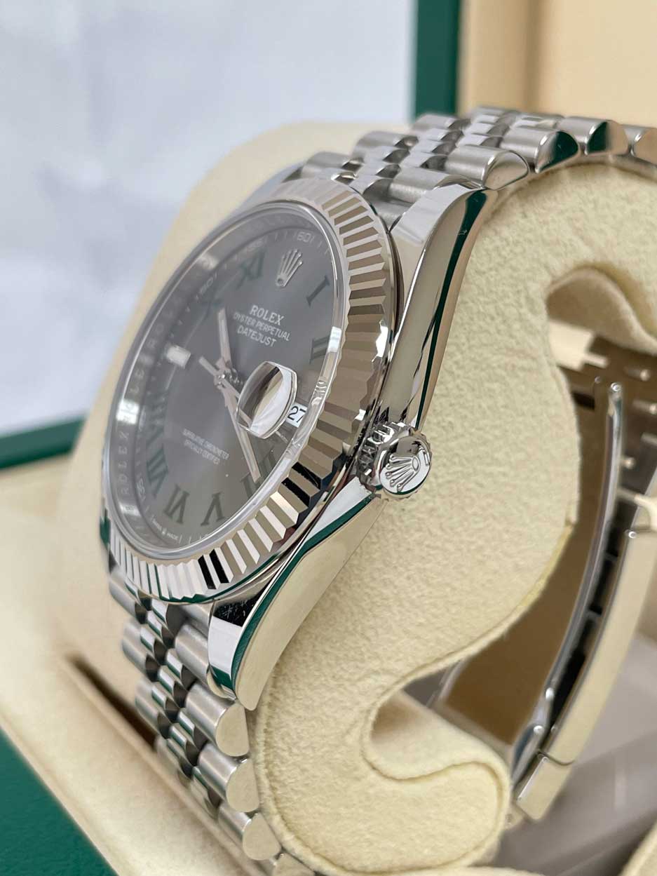 Rolex Datejust 41mm Steel and White Gold - Fluted Bezel - Jubilee Wimbledon