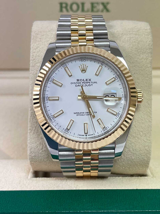 Rolex Datejust 41 Steel and Yellow Gold - Fluted Bezel - Jubilee