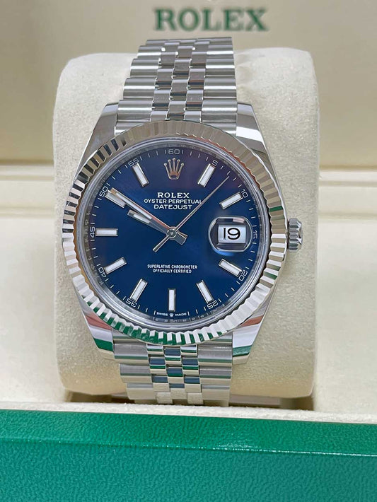Rolex Datejust 41mm Steel and White Gold - Fluted Bezel - Jubilee