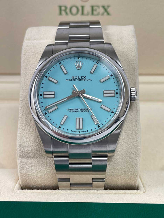 Rolex Oyster Perpetual No-Date 41mm - Domed Bezel Tiffany