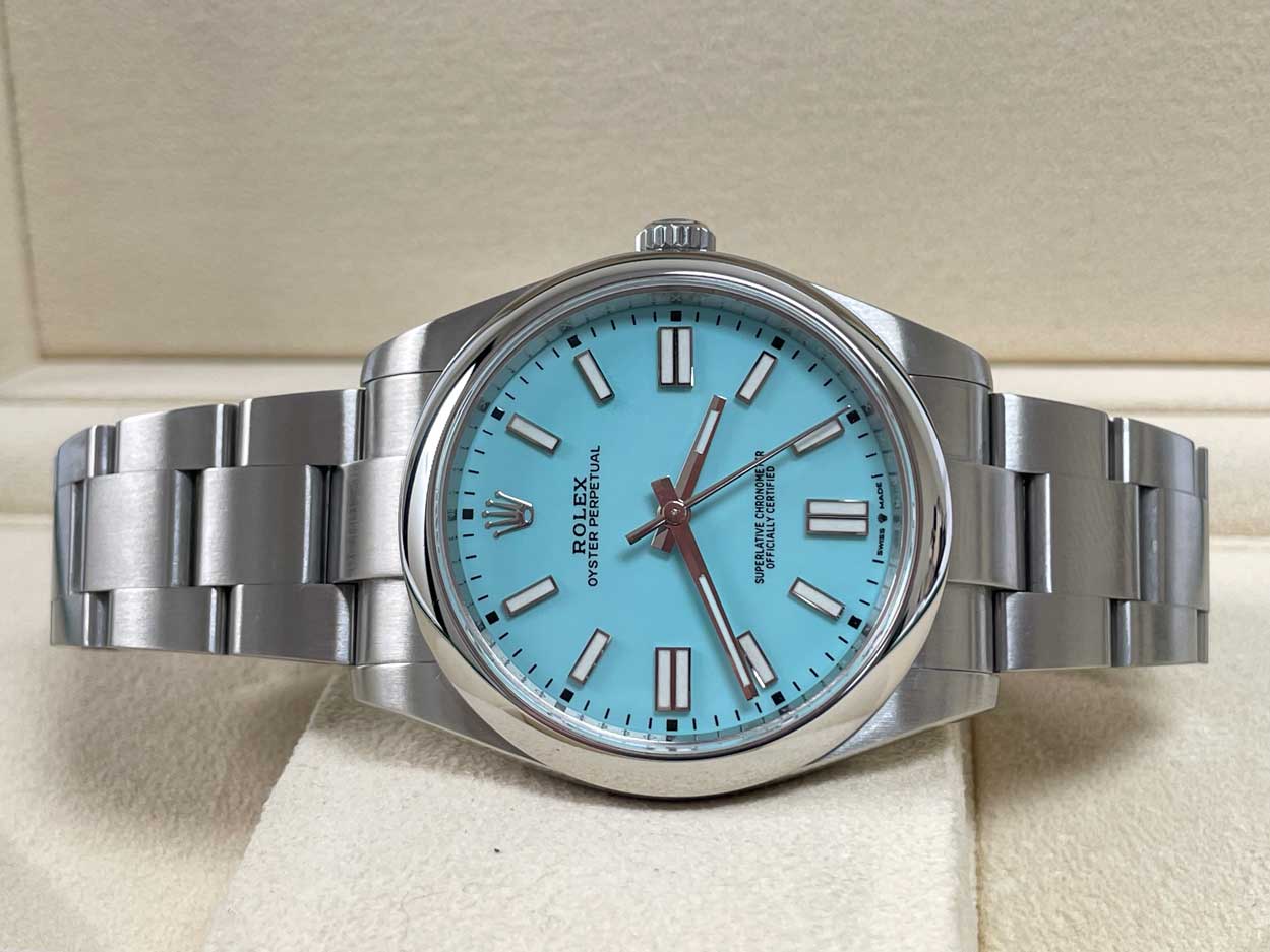Rolex Oyster Perpetual No-Date 41mm - Domed Bezel Tiffany