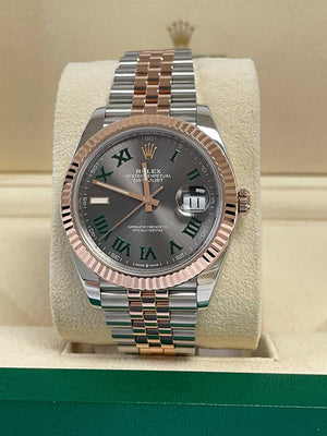 Rolex Datejust 41mm Steel & Rose Gold Wimbledon