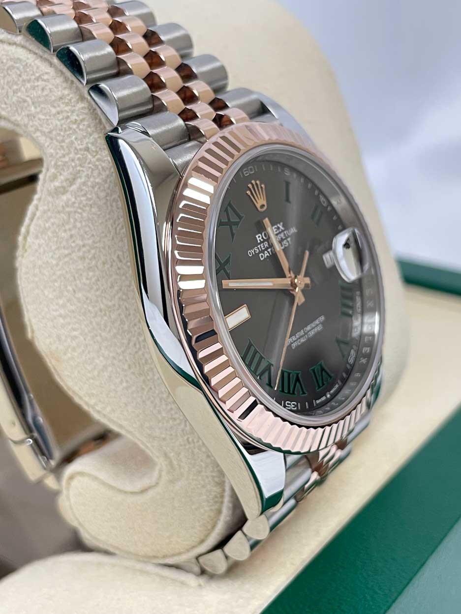 Rolex Datejust 41mm Steel & Rose Gold Wimbledon