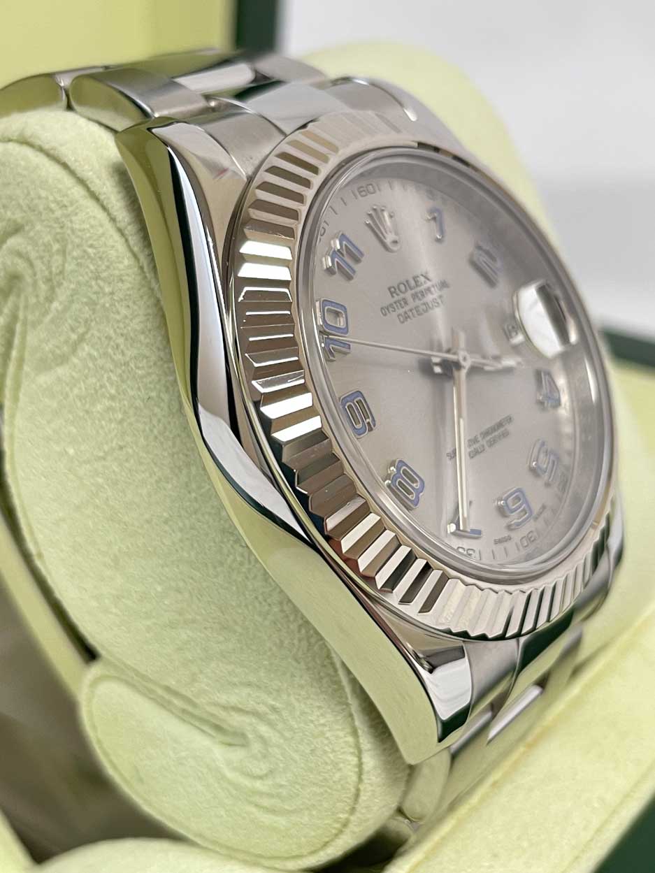 Rolex Datejust II Steel and White Gold - Fluted Bezel - Oyster