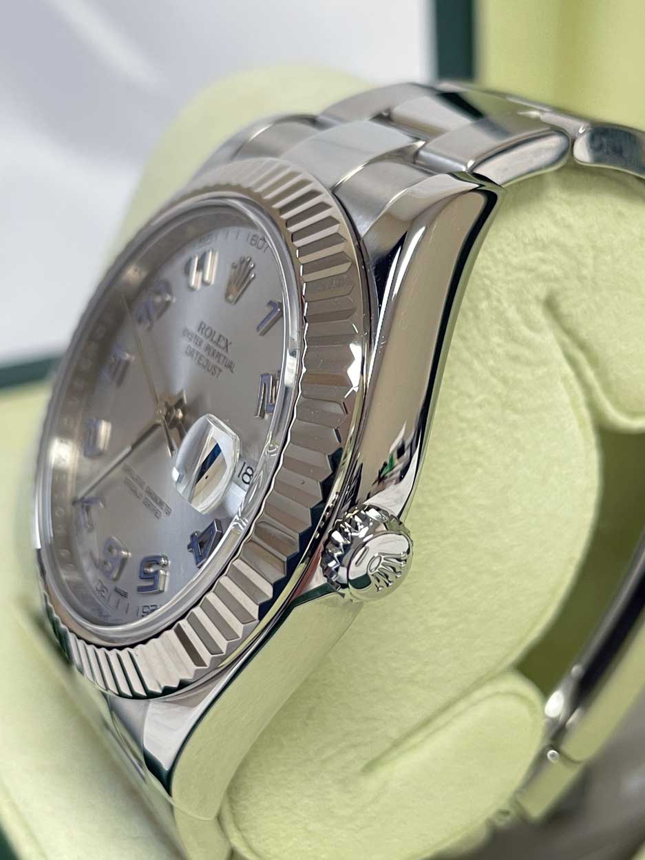 Rolex Datejust II Steel and White Gold - Fluted Bezel - Oyster