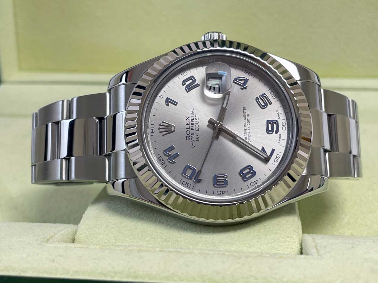 Rolex Datejust II Steel and White Gold - Fluted Bezel - Oyster