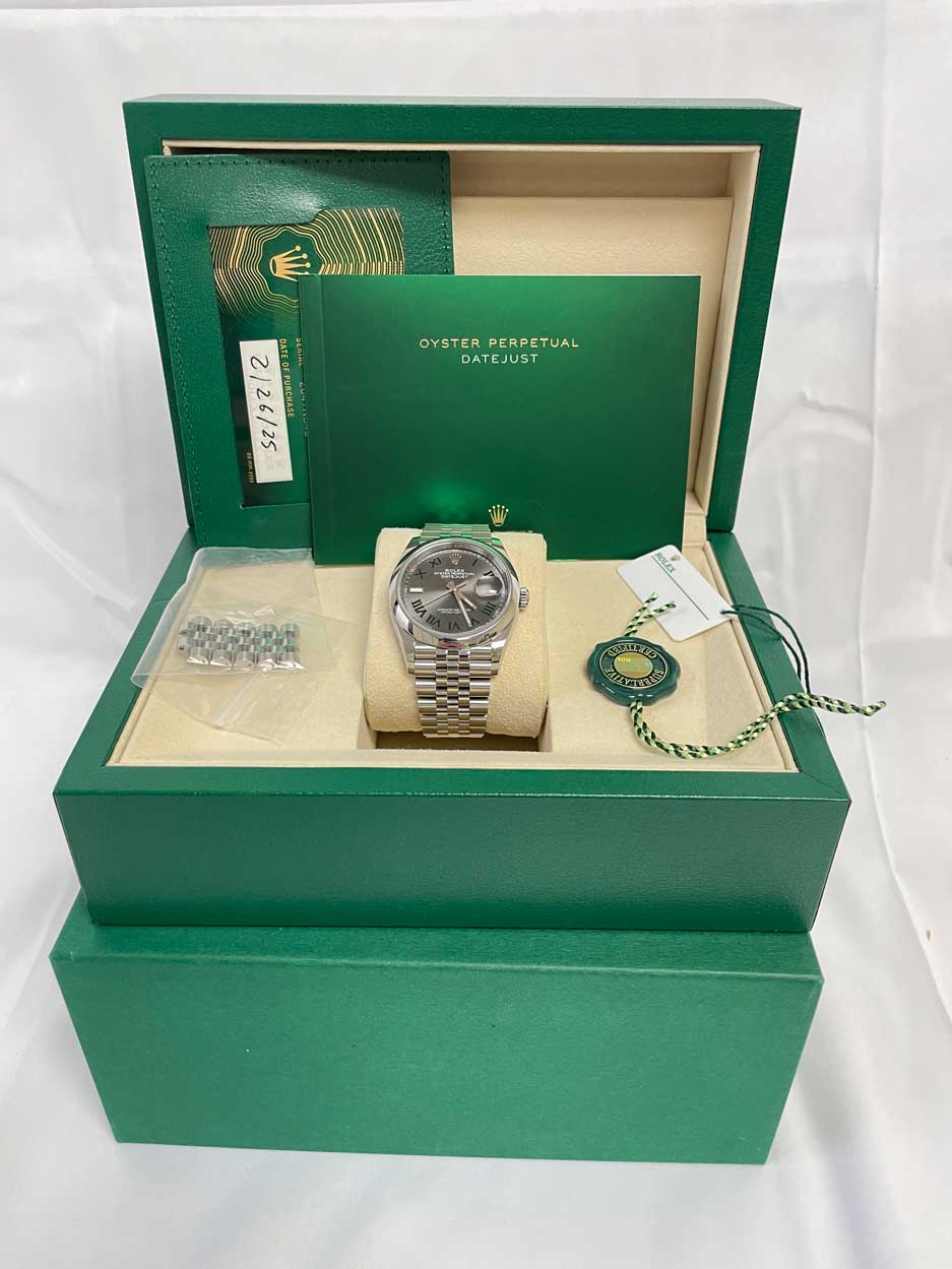 Rolex Datejust 36mm - Steel - Domed Bezel Wilbledon