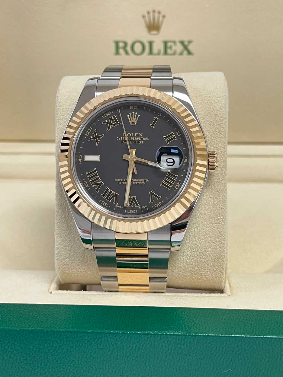 Rolex Datejust II Steel and Yellow Gold - Fluted Bezel - Oyster -