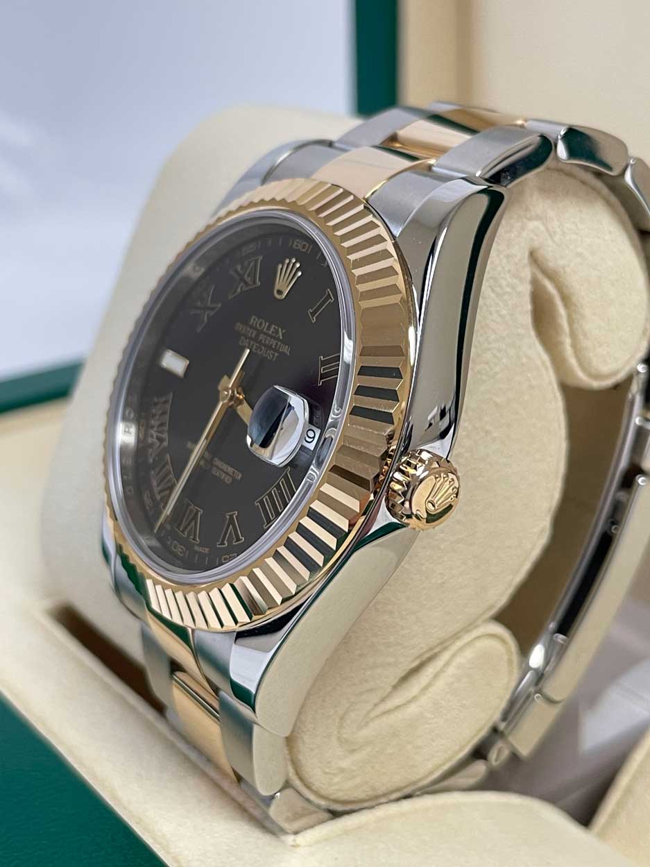 Rolex Datejust II Steel and Yellow Gold - Fluted Bezel - Oyster -