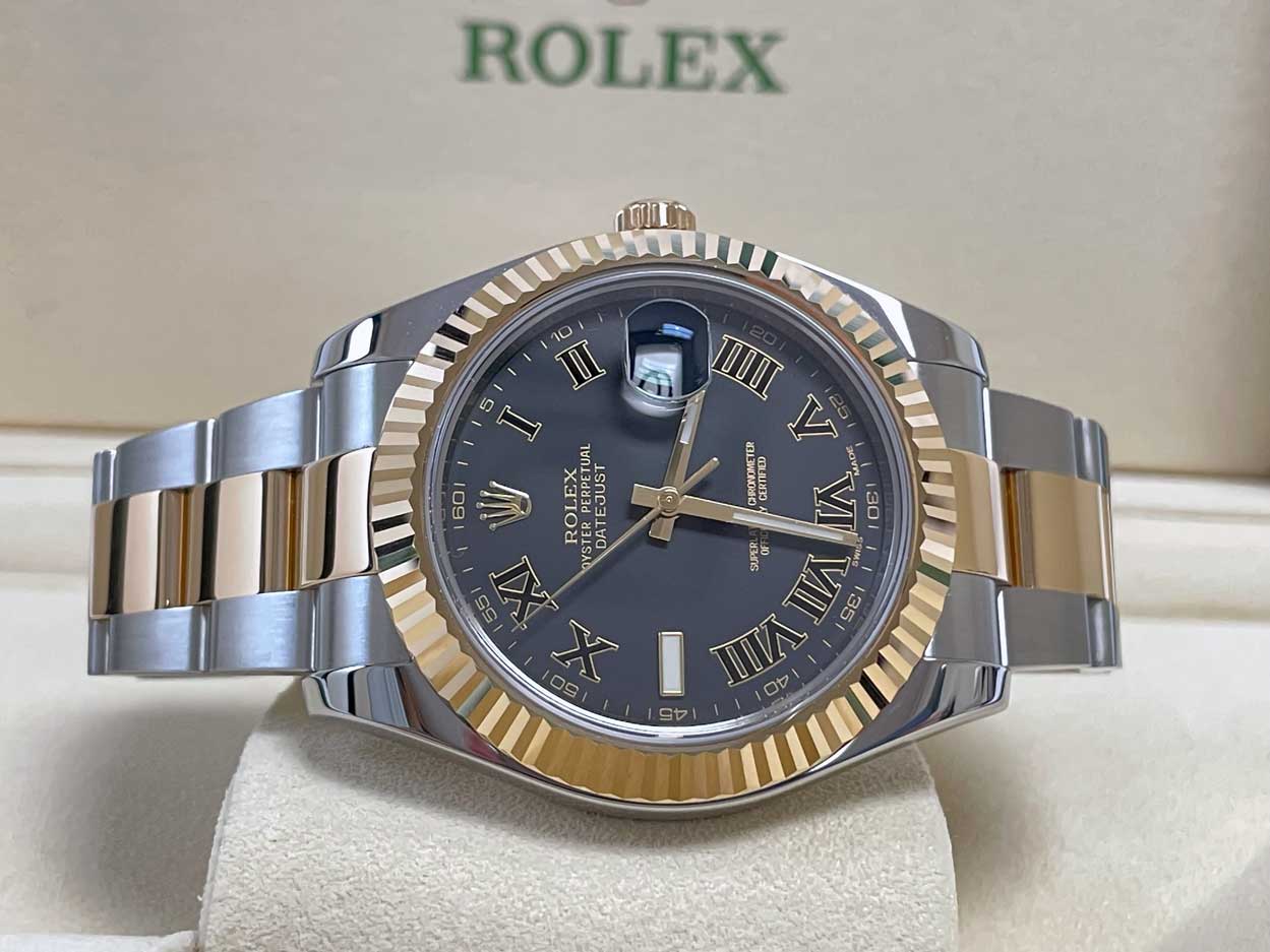 Rolex Datejust II Steel and Yellow Gold - Fluted Bezel - Oyster -