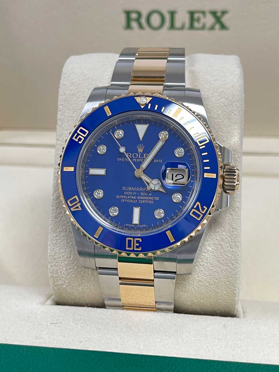 Rolex Submariner Date 40 SS/18k 116613LB Diamond