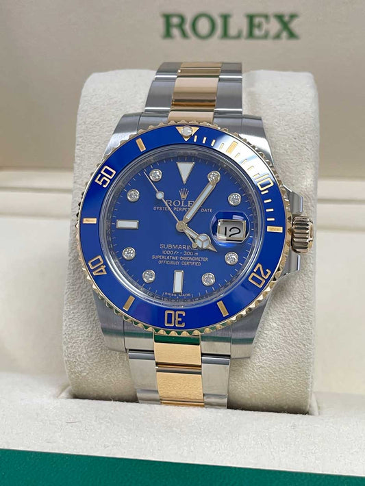 Rolex Submariner Date 40 SS/18k 116613LB Diamond