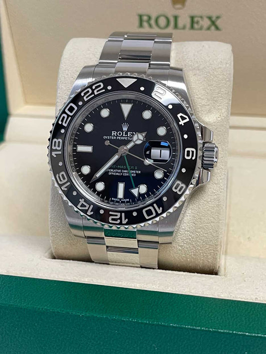 Rolex GMT-Master II Steel Green Arrow Blue Lume