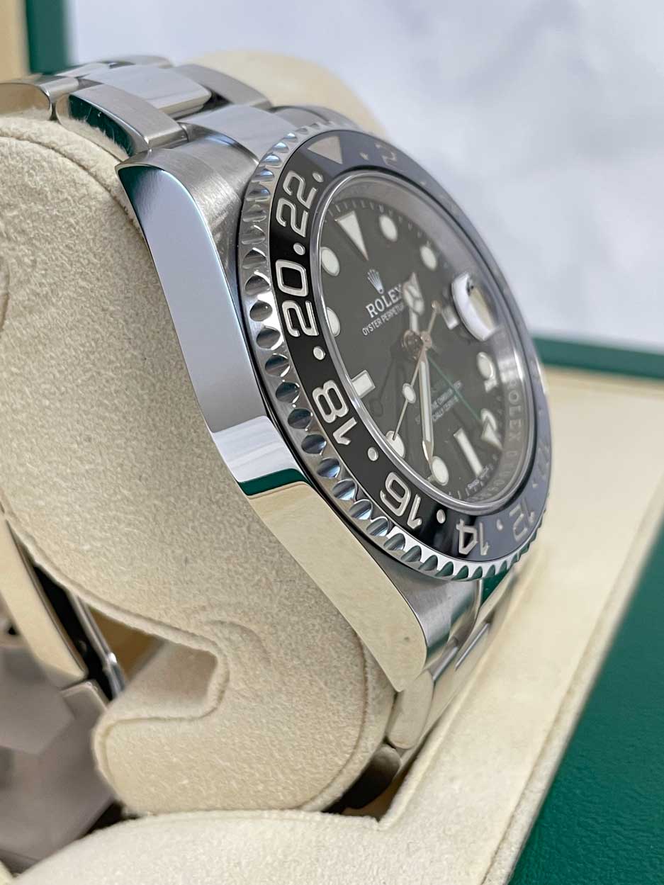 Rolex GMT-Master II Steel Green Arrow Blue Lume