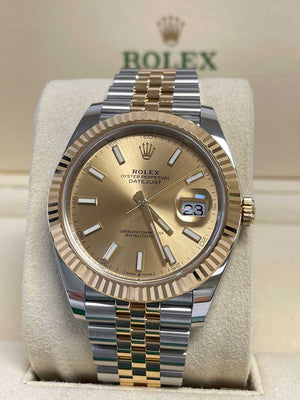 Rolex Datejust 41 Steel and Yellow Gold - Fluted Bezel - Jubilee
