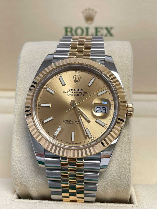 Rolex Datejust 41 Steel and Yellow Gold - Fluted Bezel - Jubilee
