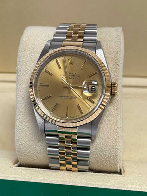 Rolex Datejust 36mm - Steel and Gold Yellow Gold - Fluted Bezel - Jubilee