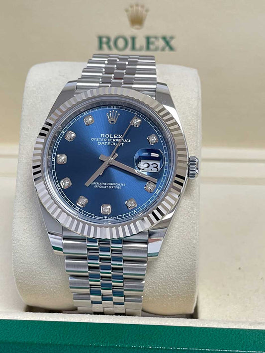 Rolex Datejust 41mm Steel and White Gold - Fluted Bezel - Jubilee