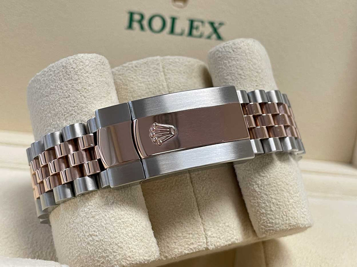 Rolex Datejust 41mm Steel & Rose Gold Chocolate Diamond