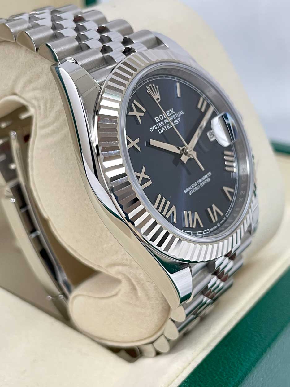 Rolex Datejust 41mm Steel and White Gold - Fluted Bezel - Jubilee 2026 Release Blue Roman Dial