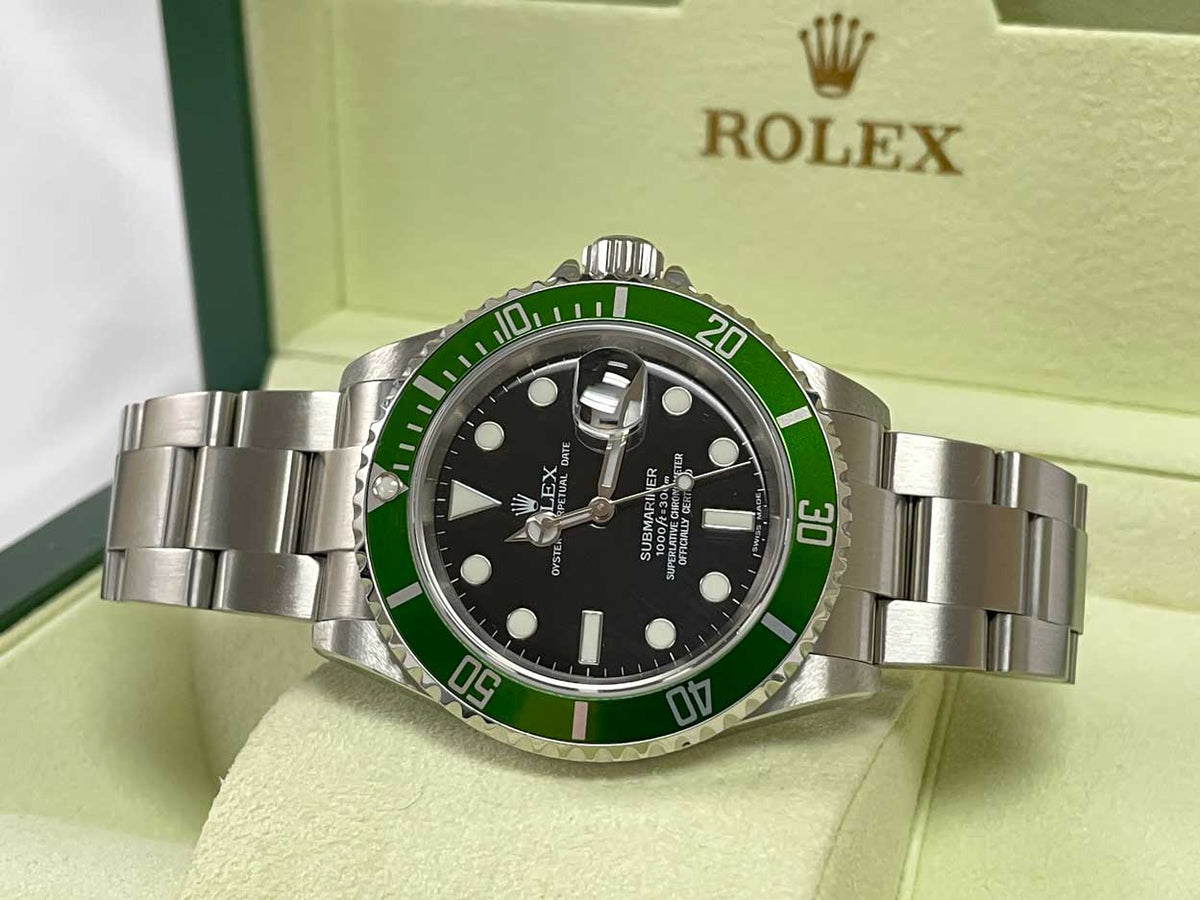 Rolex  Submariner Date 40mm Kermit 16610LV Z Serial