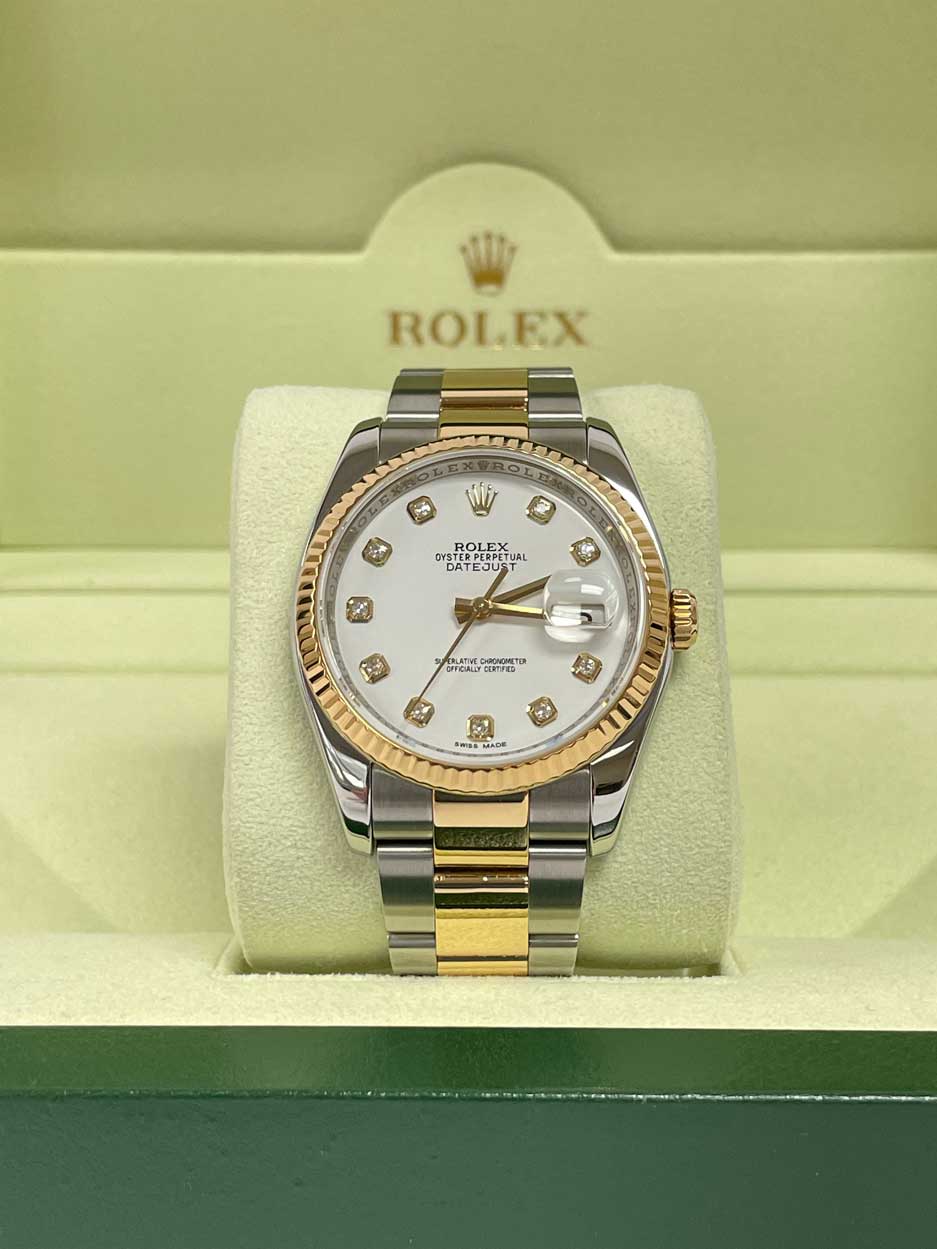 Rolex Datejust 36mm - Steel and Gold Yellow Gold - Fluted Bezel - Oyster