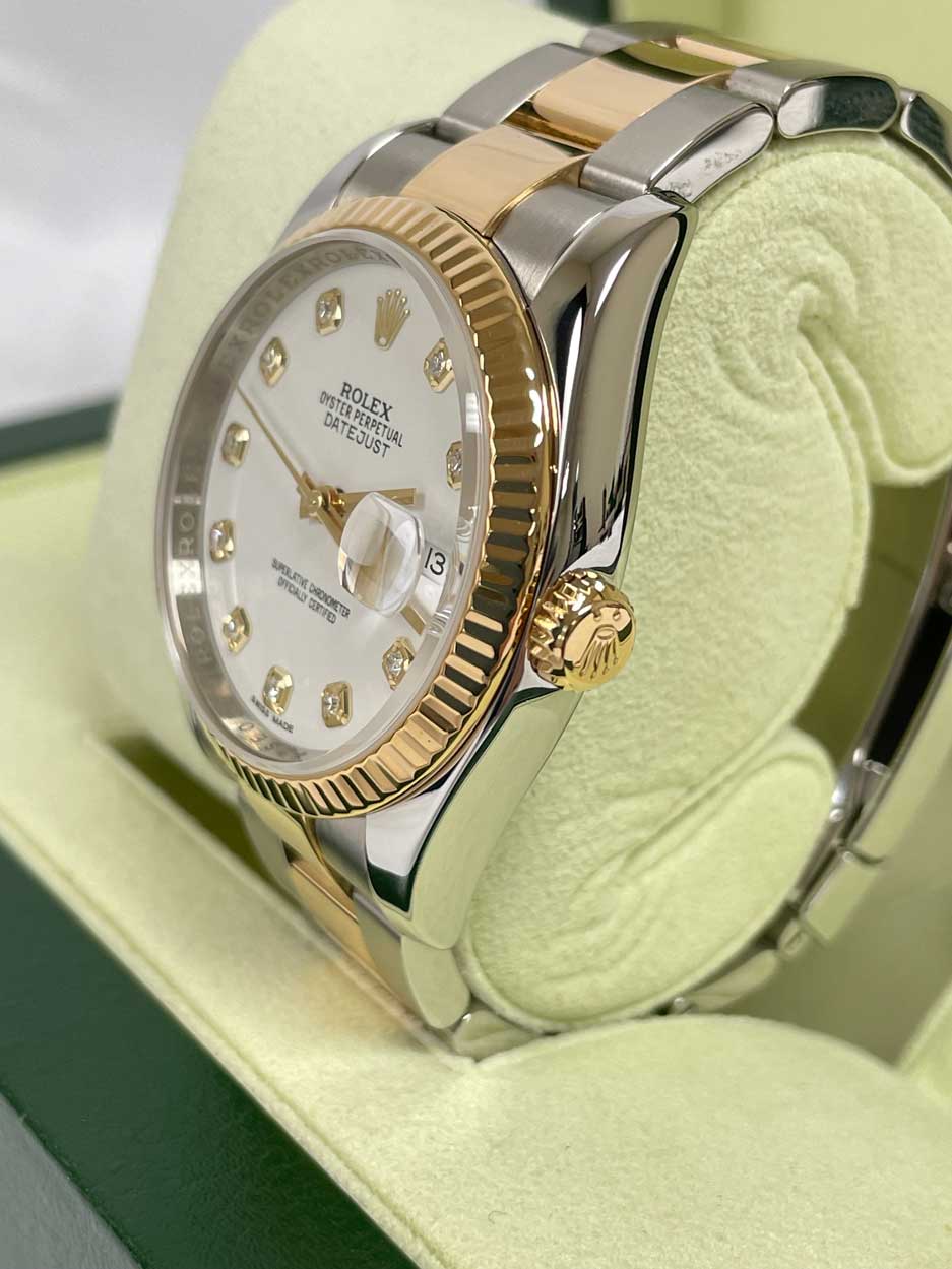Rolex Datejust 36mm - Steel and Gold Yellow Gold - Fluted Bezel - Oyster