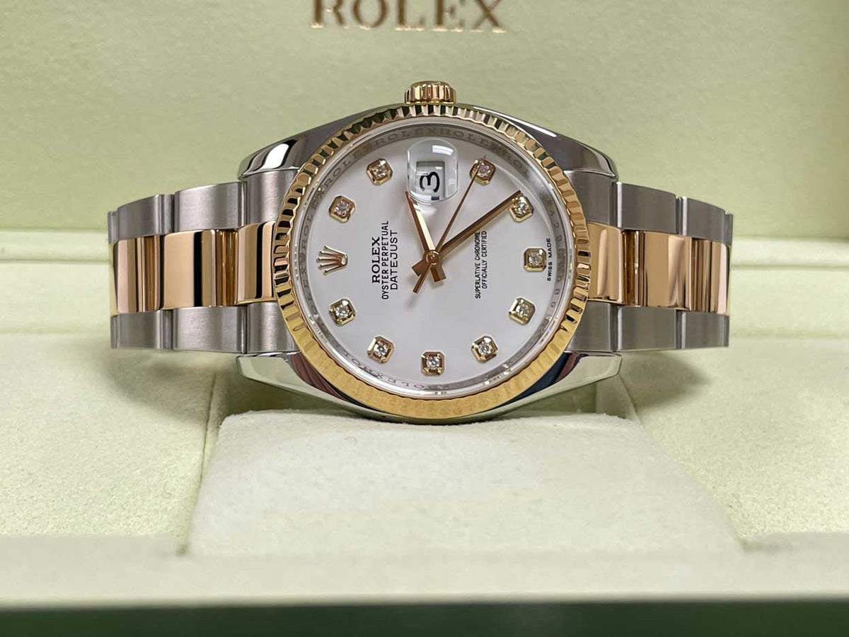 Rolex Datejust 36mm - Steel and Gold Yellow Gold - Fluted Bezel - Oyster