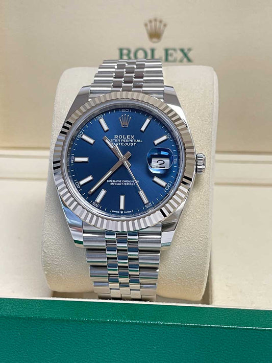 Rolex Datejust 41mm Steel and White Gold - Fluted Bezel - Jubilee