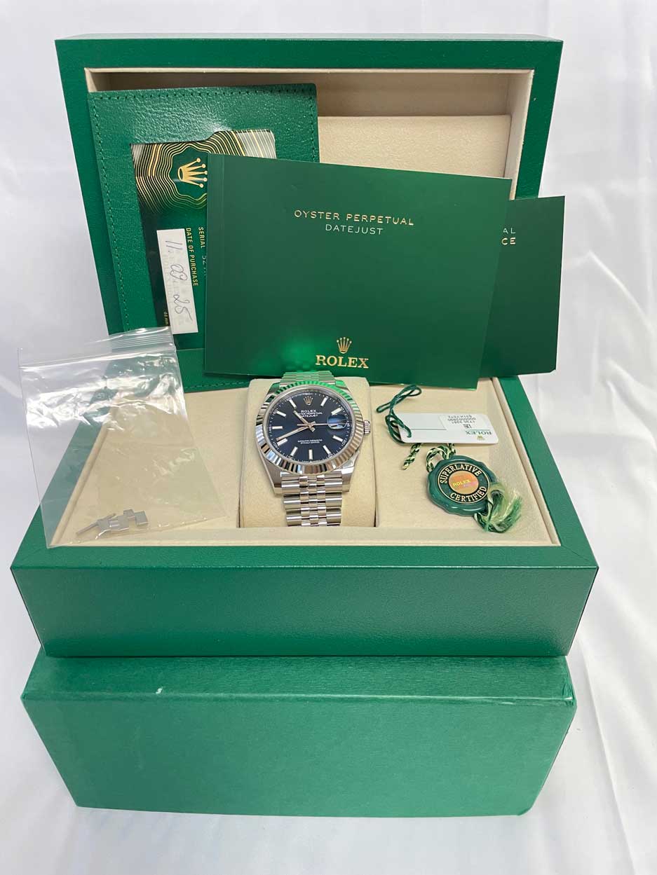 Rolex Datejust 41mm Steel and White Gold - Fluted Bezel - Jubilee