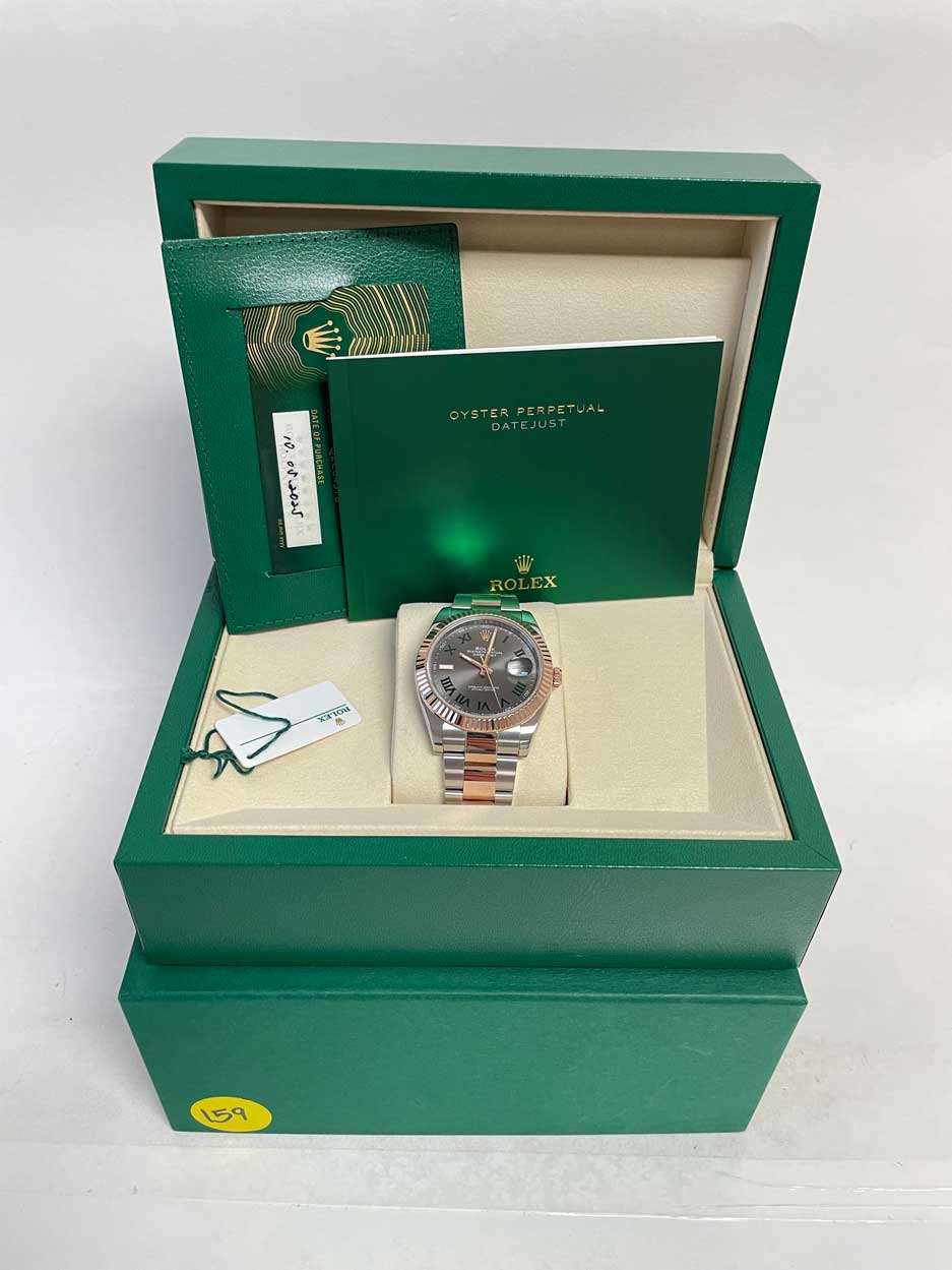 Rolex Datejust 41mm Steel & Rose Gold Wimbledon