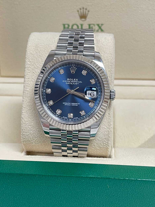 Rolex Datejust 41mm Steel and White Gold - Fluted Bezel - Jubilee