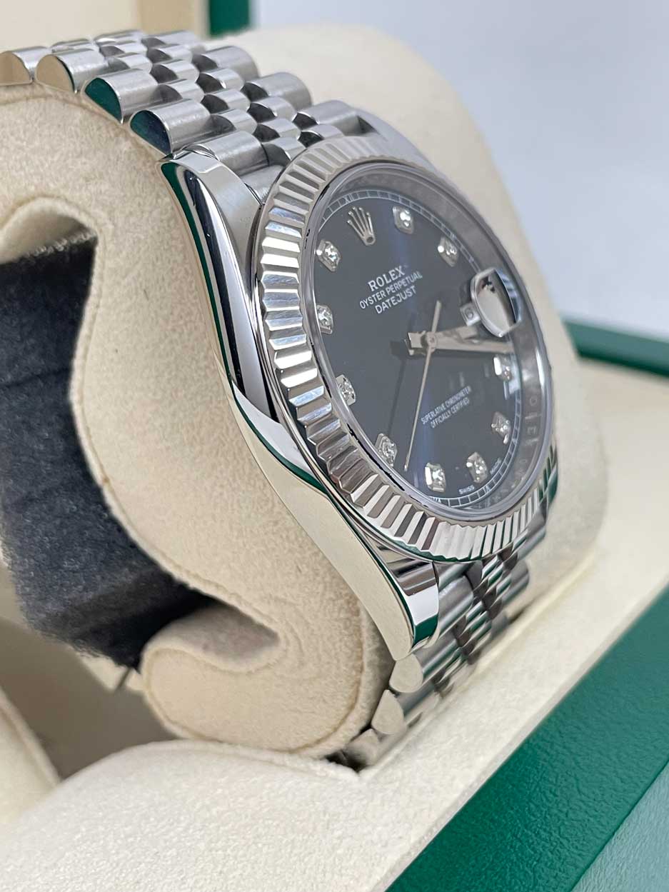 Rolex Datejust 41mm Steel and White Gold - Fluted Bezel - Jubilee