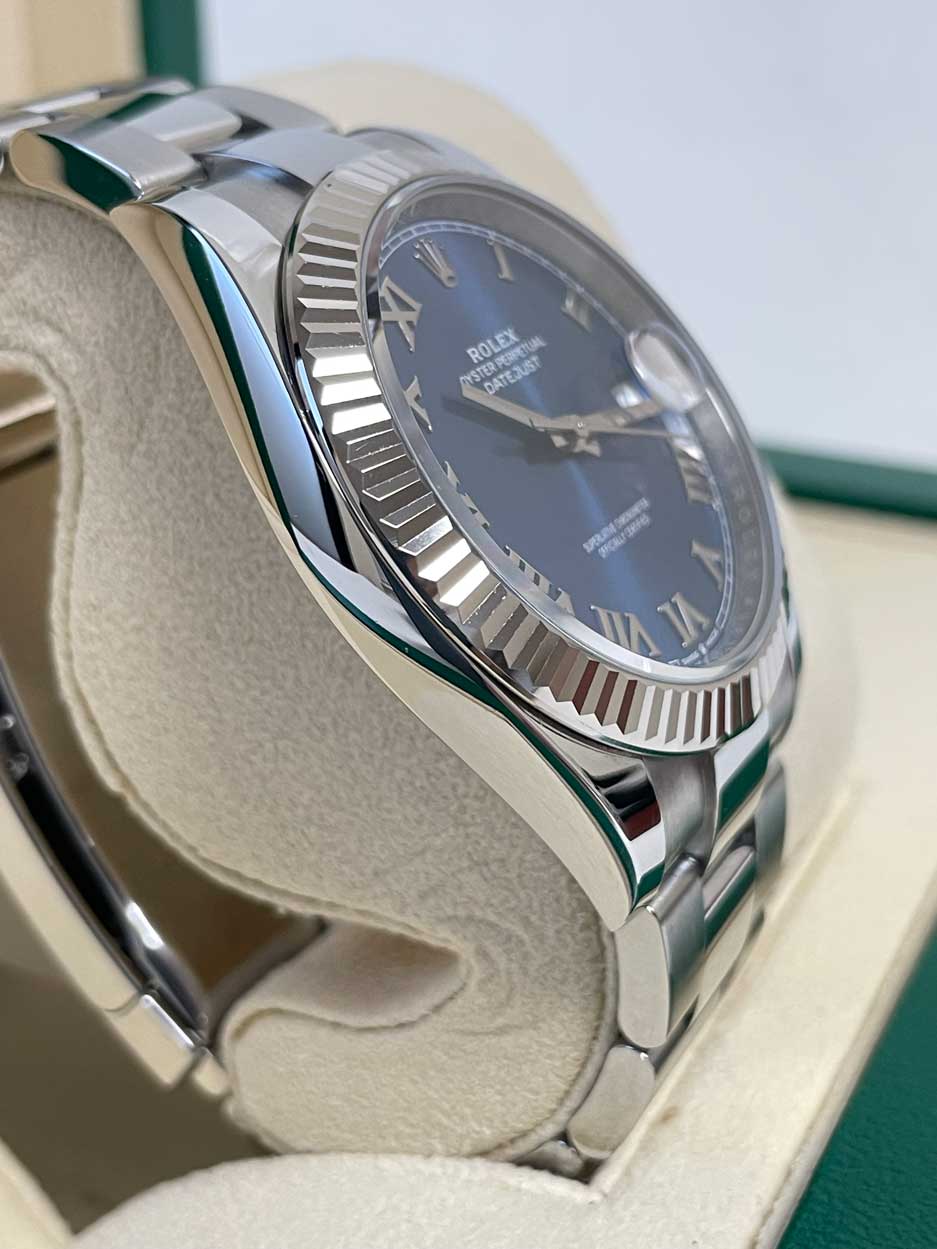 Rolex Datejust 41 Steel and White Gold - Fluted Bezel - Oyster