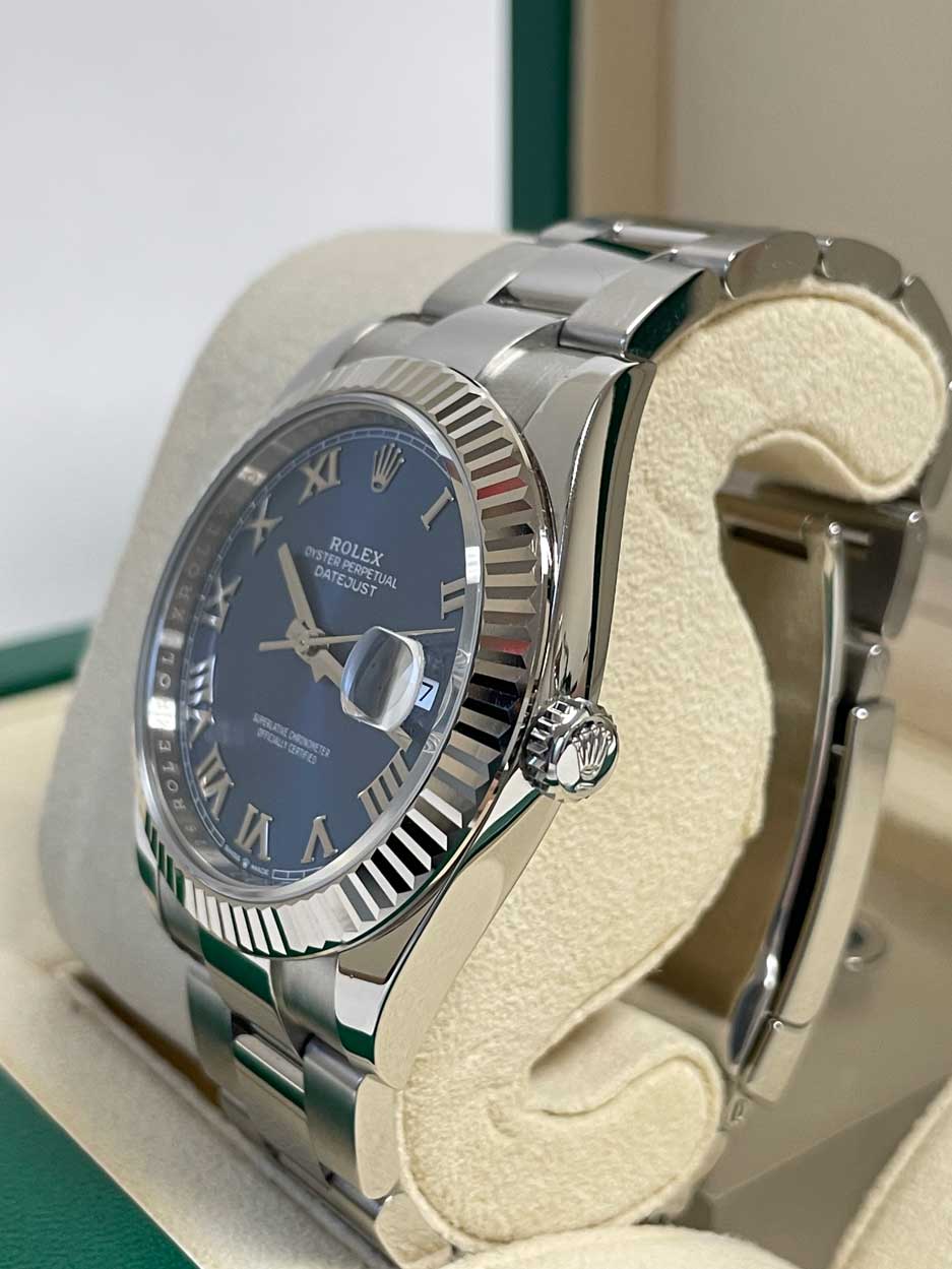 Rolex Datejust 41 Steel and White Gold - Fluted Bezel - Oyster